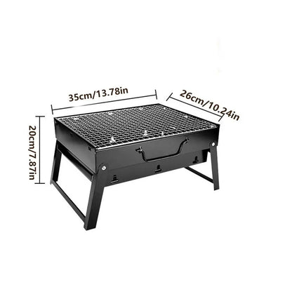 Portable Thickened BBQ Stove Small Easy to Carry Camping Folding Carbon Grill Space-saving Durable Outdoor Barbecue Grill Beach
