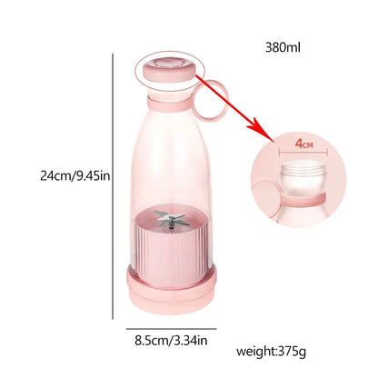 Portable Blender Electric Fruit Blender Durable Smoothies and Milkshakes Maker Rechargeable for Outdoors Camping Traveling