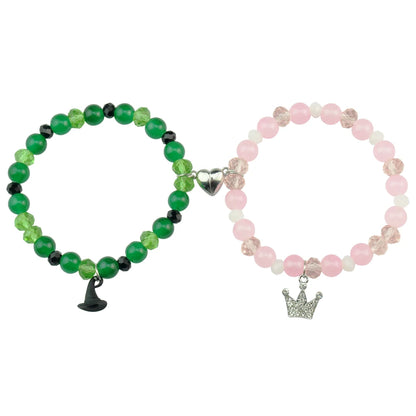 Wicked Necklace Glinda Rose Quartz Wand Necklace Elphaba Aventurine Hat Necklace Natural Gemstone Crystal Charm Necklace