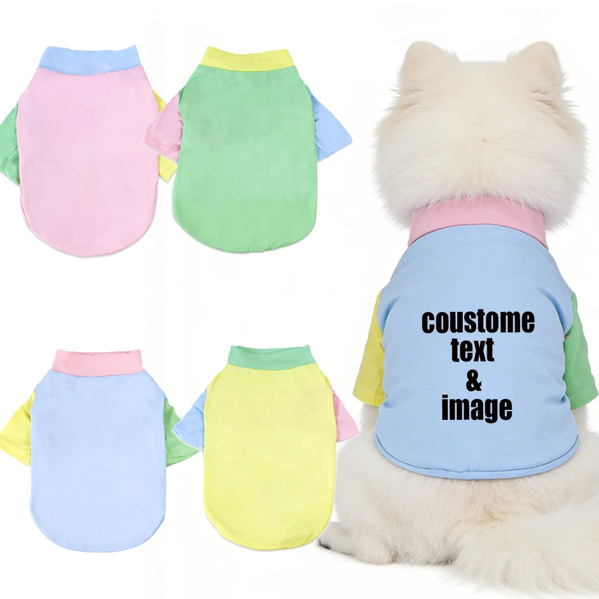 1 Pc Pet T-shirt  Fashionable Cartoon Bear Soft Breathable Dog Vest Cat Casual Clothes