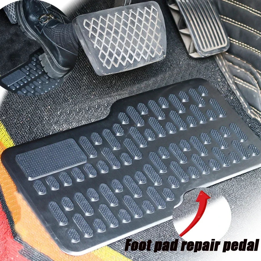 Truck Floor Mats Driver Floor Mat Heel Pad Stainless Steel Anti-Slip Pedal Wear-Resistant For Automotive RV Tractor Vehicle