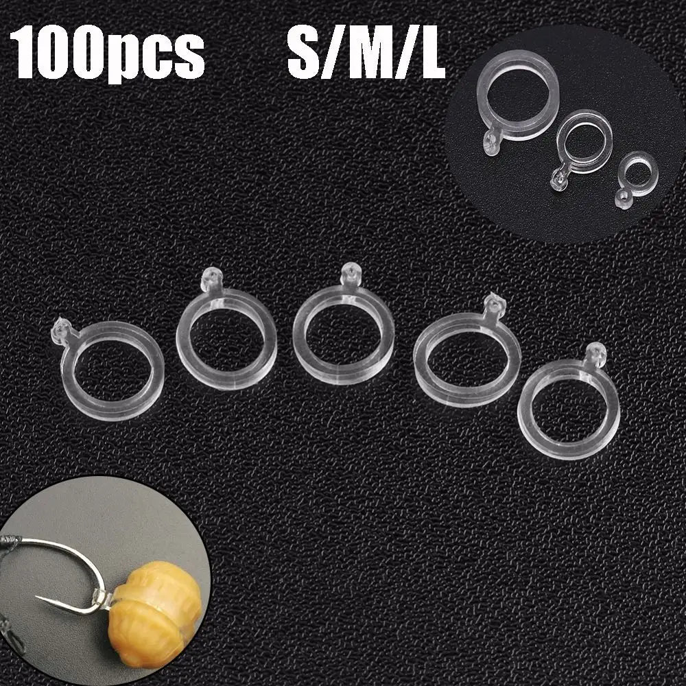 100Pcs White Pellet Lure Bait Bandage Elastic Transparent High Quality For Carp Coarse Fishing Tackle Band Gear Accessories
