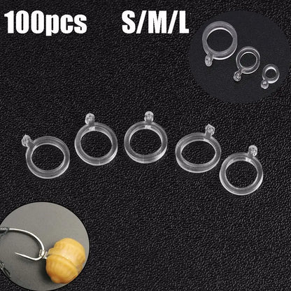 100Pcs White Pellet Lure Bait Bandage Elastic Transparent High Quality For Carp Coarse Fishing Tackle Band Gear Accessories