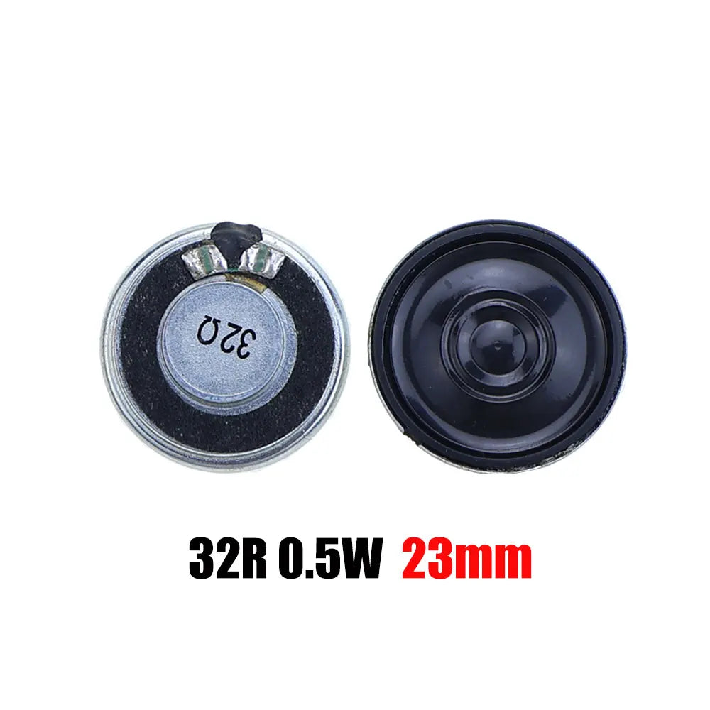 2PCS 8R 32R 0.5W 1W 2W Mini Speaker 8 Ohm 32 Ohm Loud Speaker Diameter 20mm 23mm 26mm 28mm 30mm 32mm 36mm 40mm 45mm Loudspeaker