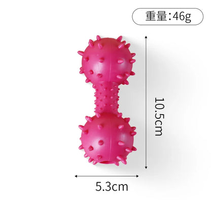 TPR Pet Puppy Toys Rubber Sound Barbells Barbed Dumbbells Dog Grinding Toys Flexible Bite Resistance Clean Teeth Pet Supplies