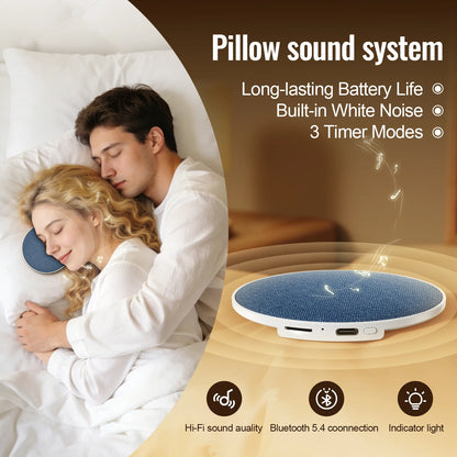 Wireless Pillow Speaker Sleep Aid 360° Surround Sound Bluetooth 5.4 HiFi Stereo Sound Private Audio No Disturb Partner 2026 New