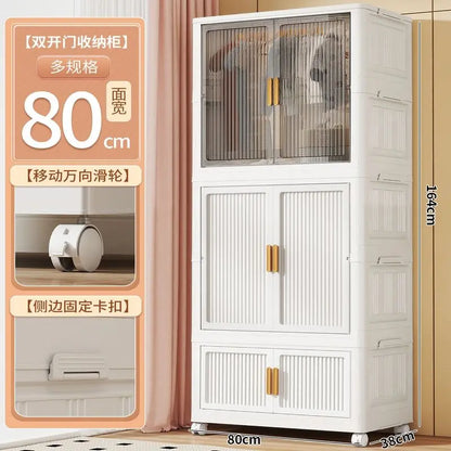Natural Shelves Wardrobes Organizer Clothes Jeans Shelf Drawer Wardrobe Stackable Storage Stoffen Klerenkast Home Furniture