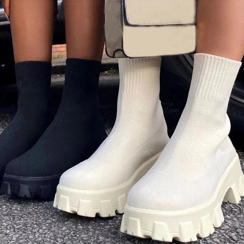 Women's Sneaker Fashion Platform Sneakers For Women's Sports Shoes With Heels Casual Zapatillas Mujer White Shoes Woman Footwear