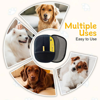 Upgrade Pet Hair Removal Glove Double Sided Reusable Grooming Tool for Dogs Cats Sofa Clothes Static Cleaning Glove Pet Supplies