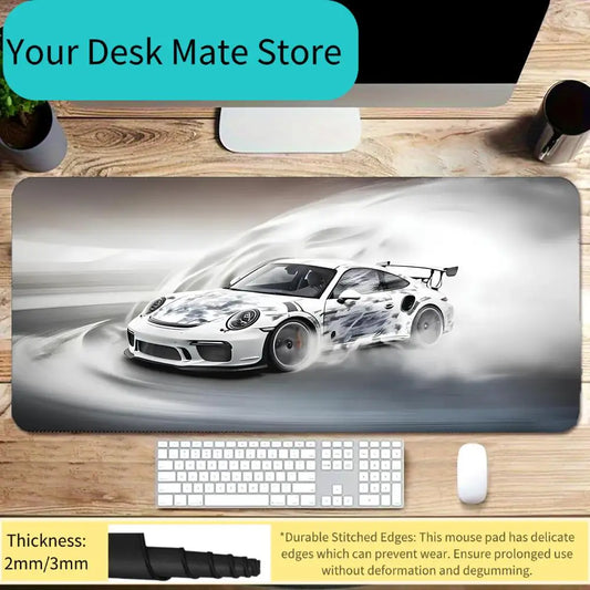 This mouse pad is a printed style with non-slip rubber base and washable cloth surface, suitable for gaming, office and PC desk