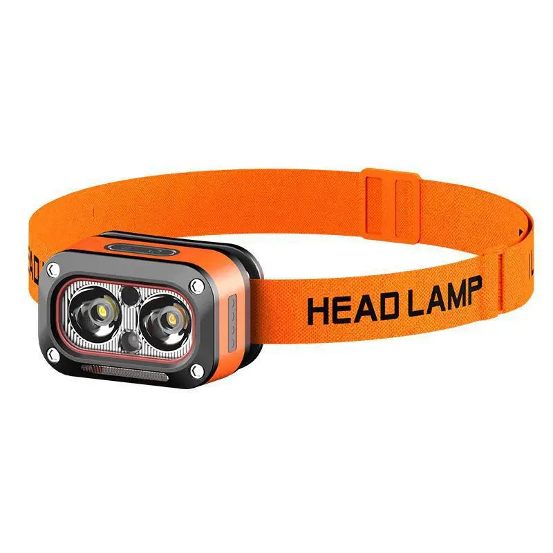 Rechargeable LED Headlamp,Ultra-Bright Headlight with 5 Modes,USB Charging,60° Adjustable,Long-Lasting for Camping,Running