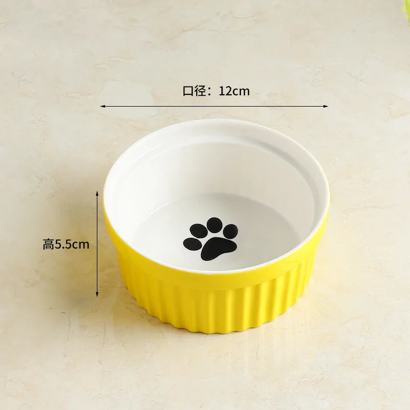 Wall-Mounted Ceramic Cat Dog Bowls Pet Cat Puppy Feeding Product Food Water Bowl For Cat Dog Pet Supplies