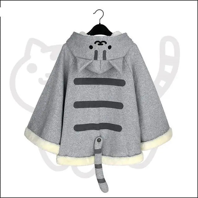 Japanese Poncho Cloak Jackets Mori Girl Autumn Winter Hooded Kawaii Cape Coat 2021 Padded Cute Pullover Capes Femme Shawl Jacket