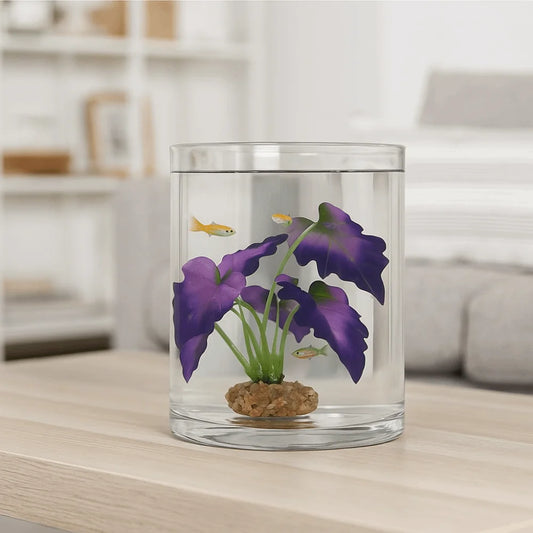 Plastic Aquarium Water Plants Small Decorative Fake Green Water Grass Lifelike with Sturdy Stems Aquarium Landscaping