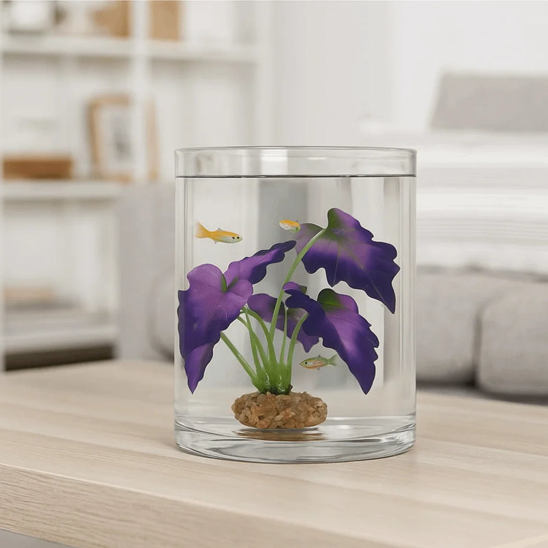 Plastic Aquarium Water Plants Small Decorative Fake Green Water Grass Lifelike with Sturdy Stems Aquarium Landscaping