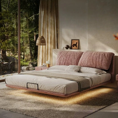 Home lit 150x200 180x200 200x220cm Fabric Suspension Bed 2 people Modern Minimalist double bedroom beds and bed frames furniture