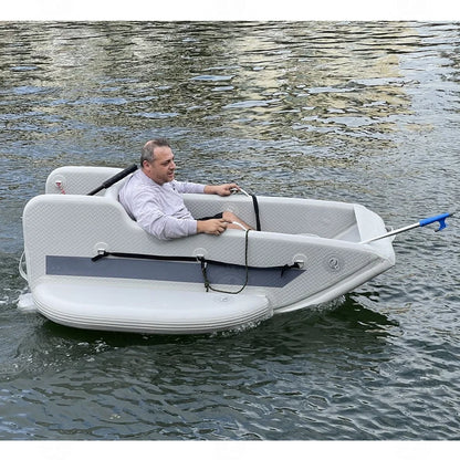 Inflatable Kart Boat Portable Inflatable Fishing Boat Watercraft With Engine Water Floating Entertainment