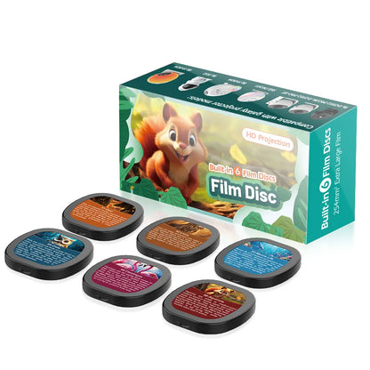 4K Galaxy Projector Lamp Disc HD Star Projector Night Disc Planetarium Projector - 6 Pcs Animal Series (Projector Not Included)