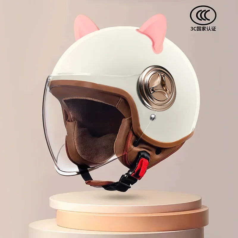 Electric Motorcycle Helmet ABS Winter Warm and Breathable Unisex Safety Helmet Casco Moto Helm Motorcycle 54-61CM