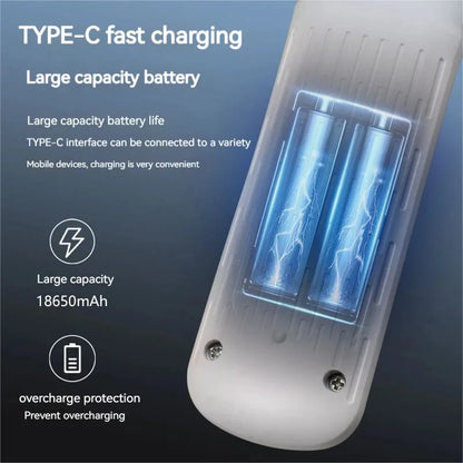 Portable 3-gears Wireless Electric Fan Hand Clip Circulator Cooling Fan for Camping Desktop Office with Detachable Base