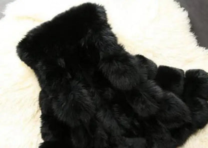Woman Autumn Hot Sale Luxury Faux Fur Vests Female Winter Hot Sale Thick Warm Waistcoat Lady Coats Jackets Gilet Veste S-4XL