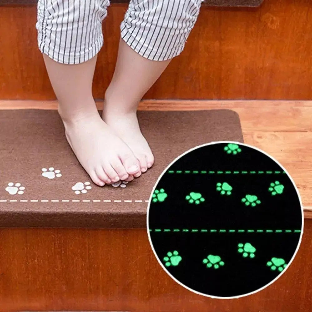 Durable Luminous Stair Mats Self Adhesive Non-slip Stair Carpet Pad Washable Water Absorbent Soft Floor Mat