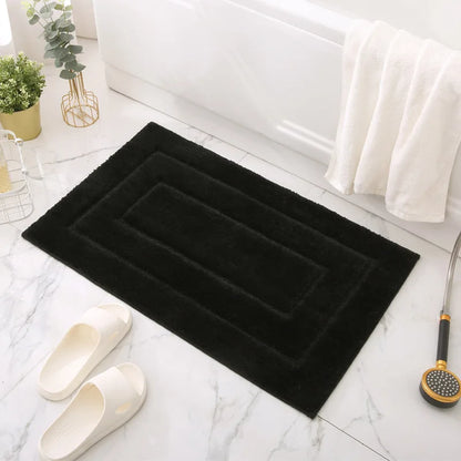 Thickened Bathroom Absorbent Floor Mat Solid Color Back Jacquard Quick-Drying Foot Pad Soft and Skin-Friendly Floor Carpet