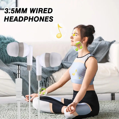 Earphone Color In Ear Wired Music Without Microphone Mobile Universal Tablet 3.5mm MP3/MP4 Earphones Earplugs S3V8