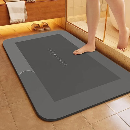 Super Absorbent Bathroom Floor Mat Thickened Bathroom Absorbent Quick-Drying Slip-Resistant Suitable Use Shower Areas Floor Mats