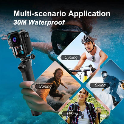 5K Thumb Action Camera 4K 60FPS 6-Axis Touch Screen Stabilization Pocket Sports Camera Magnetic Motorcycle Waterproof Bodycam