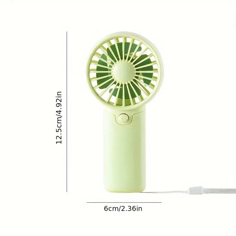 Mini Portable Fan, Lightweight Handheld Fan - Ideal for Office, Outdoor, Traveling (Requires AAA batteries, not included)