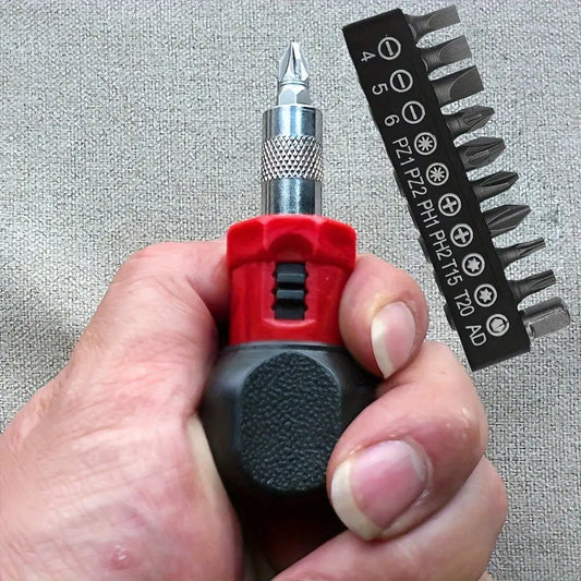 Multifunctional Ratchet Screwdriver with Reversible Quick And Labor-Saving Features, a Set of Household Hardware Tools