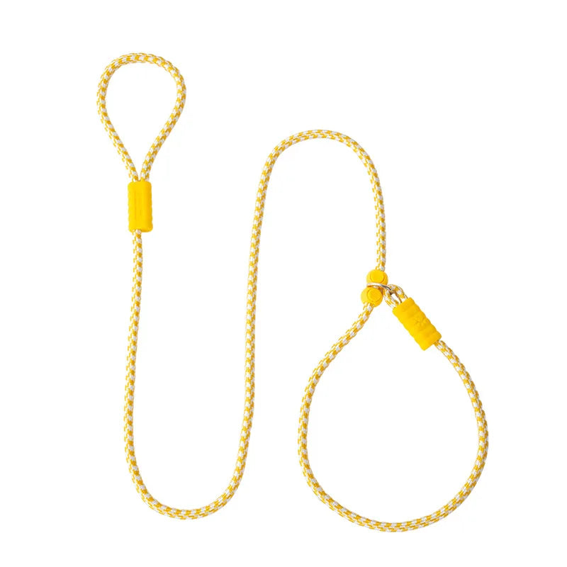 Pet Dog Training Round Rope Light Weight Nylon P Chain Collar Adjustable for Small Medium Dogs Walking Leash Pet Supplies
