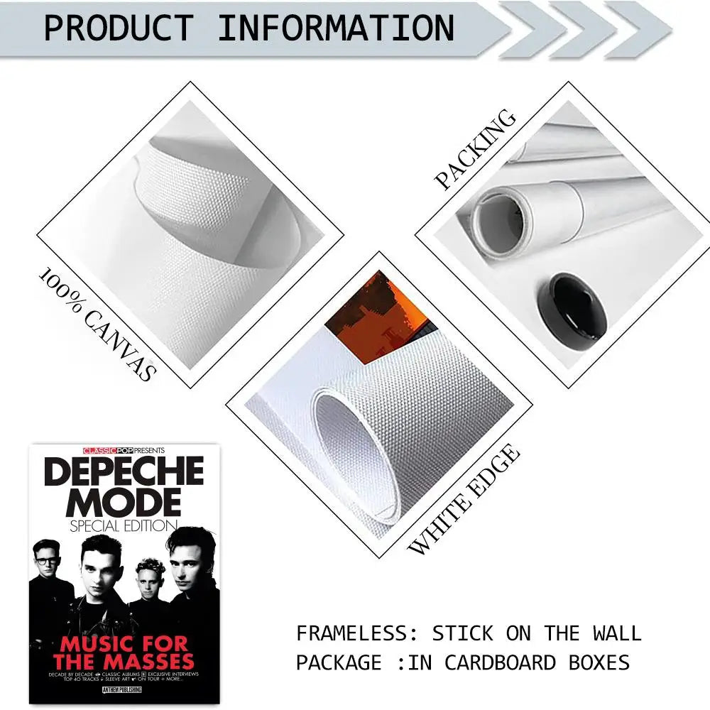 D-Depeche-M-Mode Band Painting Calligraphy Wall Art HD Canvas Oil Painting Posters Prints Home Bedroom Living Room Decor Gift