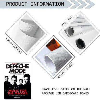 D-Depeche-M-Mode Band Painting Calligraphy Wall Art HD Canvas Oil Painting Posters Prints Home Bedroom Living Room Decor Gift