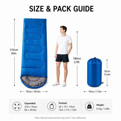 Portable Outdoor Sleeping Bag For Camping Travel Emergency Use Lightweight Warm Sleeping Sack