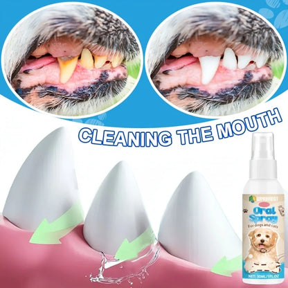 Pet Oral Cleanse Spray Dogs Cats Teeth Clean Deodorant Prevent Calculus Remove Kitten Bad Breath Pet Supplies Freshen Breath