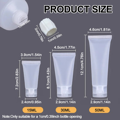 3Pcs Travel Bottles+ Adapters,Leak-Proof Toiletry Set For Travel, Portable 15/30/50ml Refillable Bottle Carry-On Empty Bottle
