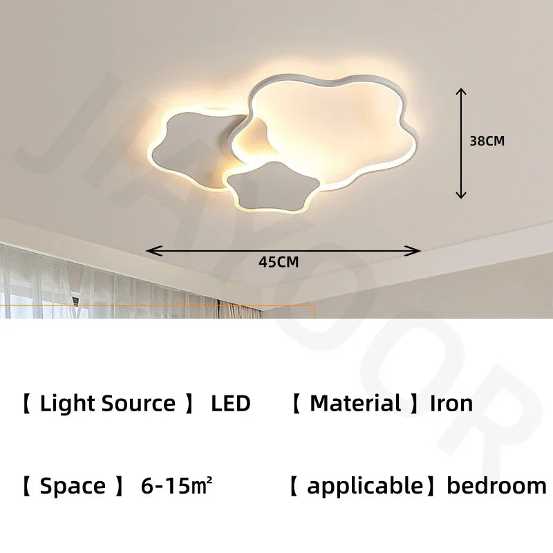 Bedroom ceiling light modern simple lighting fixtures creative main light children's room full spectrum eye protection LED light