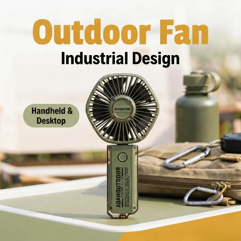 Portable Handheld Fan with Removable Battery,3-Speed Wind,115° Foldable Personal Fan for Travel, Office, Outdoor