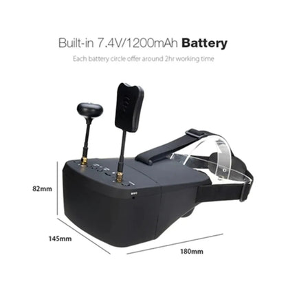 EV800D 5.8G 40CH 5 Inch 800*480 Video Headset HD DVR Diversity FPV Goggles With Battery For RC Model