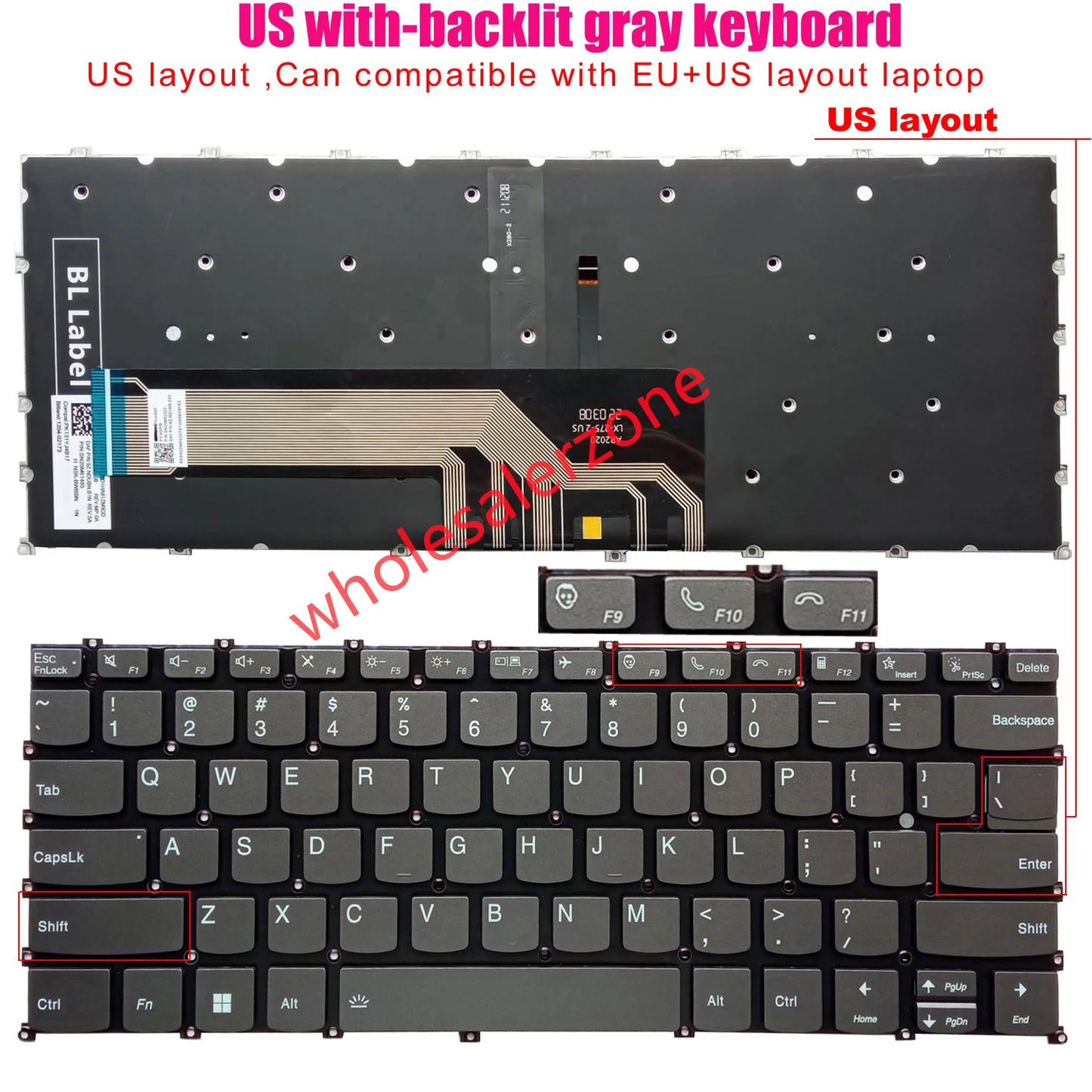 New for Lenovo ThinkBook 14 G4,14 G4 IAP,14 G4 ABA,ThinkBook Yoga 14s,14s Yoga ITL,14s Yoga G2 IAP series laptop US Keyboard