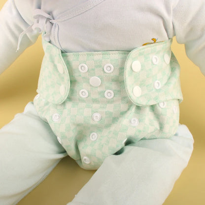 Reusable diapers pants for 0-3 years baby washable nappies ecological diapers organic cotton size adjustable soft 1 piece