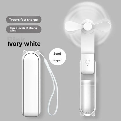 Portable Mini Fan, USB Rechargeable,speed Adjustable, Foldable Handheld Fan, Suitable for Women, student, Travel, Outdoor Use