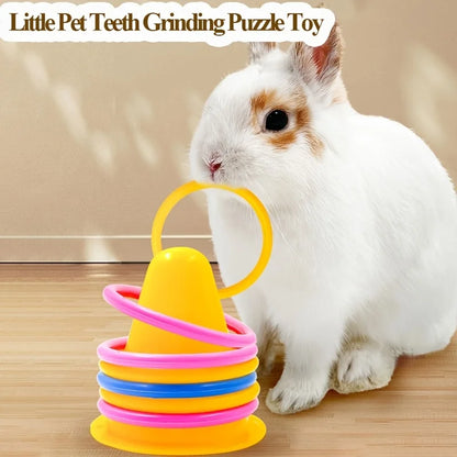 Rabbits Have Toys Ice Cream Cone Shaped Pet Rabbit Ferrule Toy To Relieve Boredom Chew Toys Toss Games Interactive Training Toy