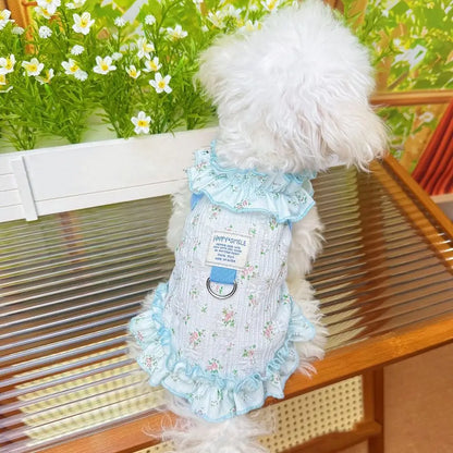 Pet Clothes Thin Dog Cool Dress Cute Breathable Dog Cooler Clothes Soft Skin-friendly Pet Dress for Small Medium Dogs