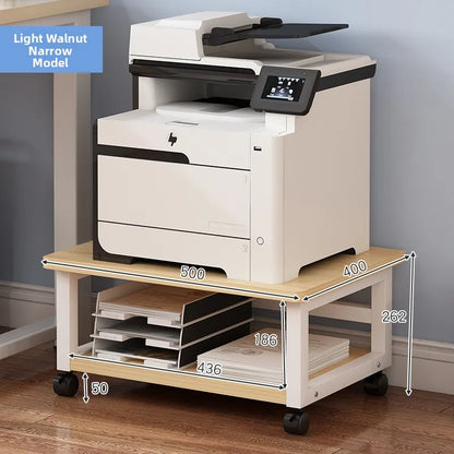 Low Profile Floor Mounted Office Desktop under Desk Printer Copier Storage Ra Home Use Mobile Organization elf