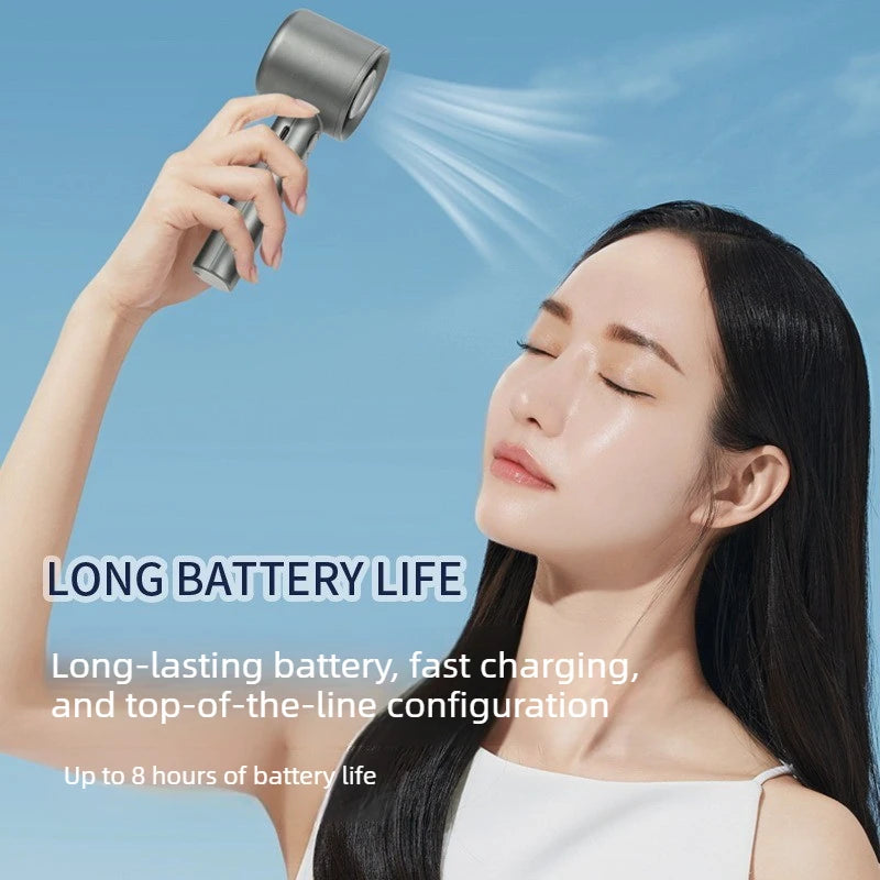 Portable Handheld Mini Fan USB Charging 400mAh Strong Wind Speed Pocket Fan for Travel Outdoor Camping Summer Office Cooling