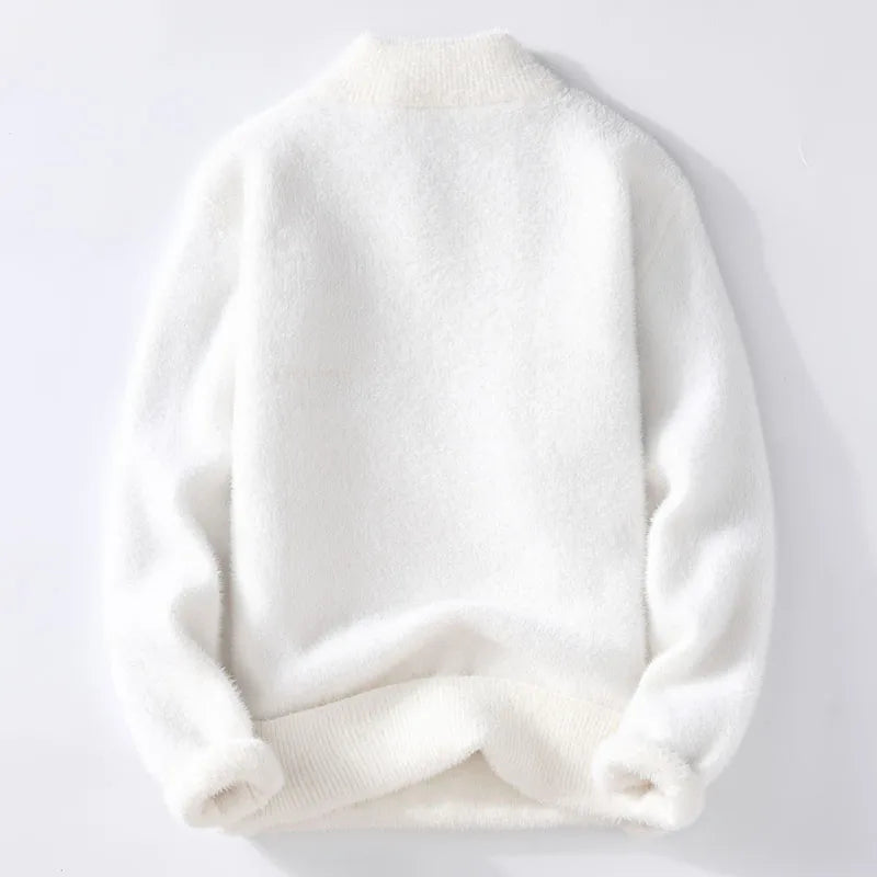 Sweaters men 2025 winter korean style mens warm sweater V-neck men sweaters autumn Men's wool pullovers men full size M-XXXL
