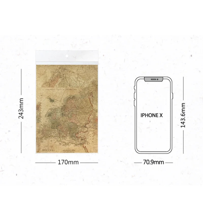 12 pcs/lot Kraft paper material package antique newspaper diy hand account priming decoration collage Memo Pad 6 options
